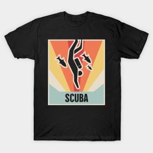 Vintage 70s Style SCUBA Diving Poster T-Shirt